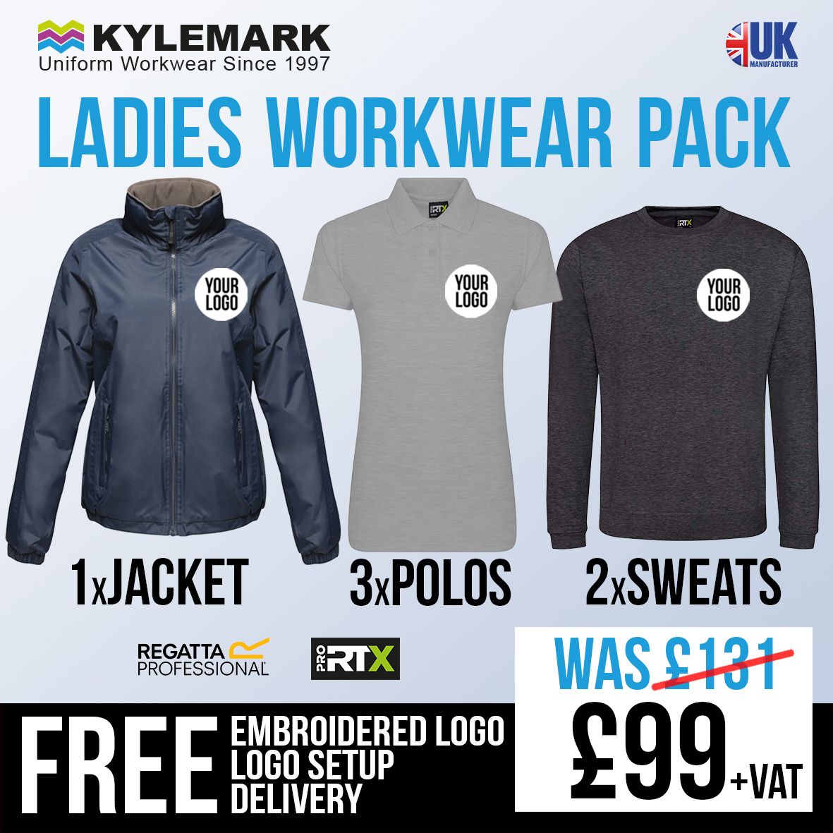 Ladies - Workwear Pack - Includes Free Logo
