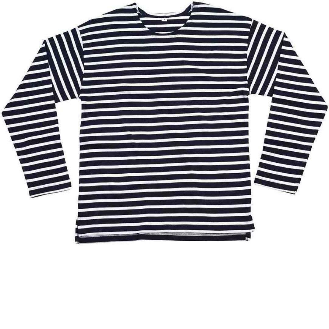 One By Mantis Unisex Long Sleeve Breton Stripe T-Shirt