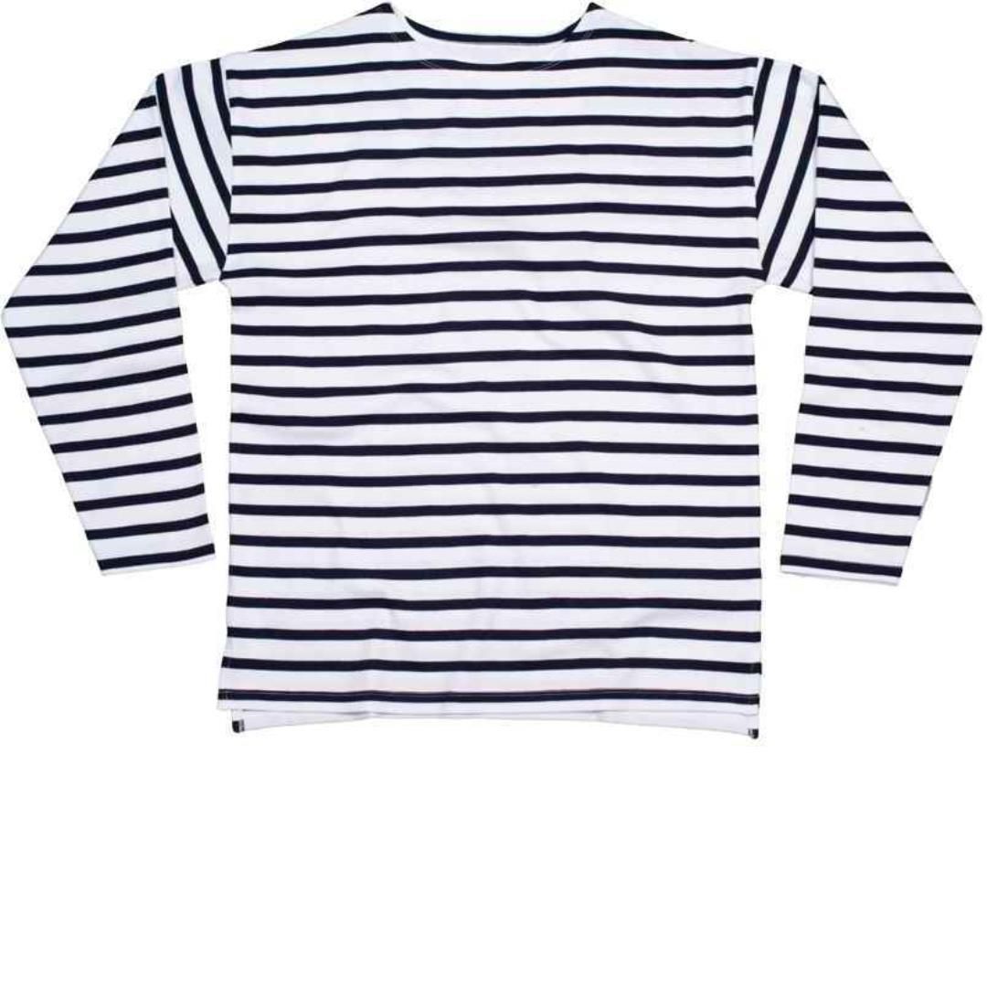 One By Mantis Unisex Long Sleeve Breton Stripe T-Shirt