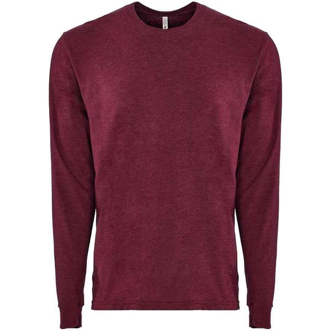 Next Level Apparel Unisex Sueded Long Sleeve Crew Neck T-Shirt