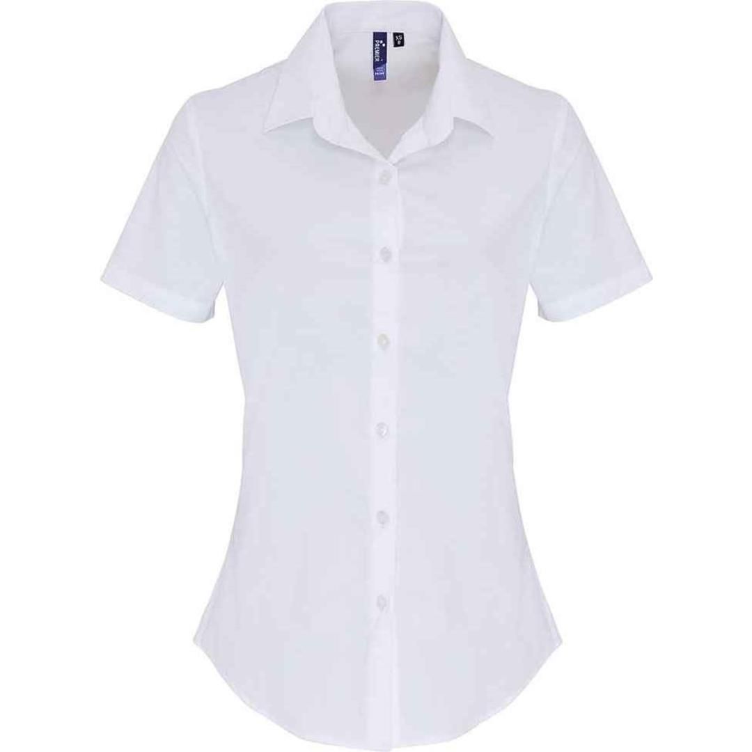 Premier Ladies Short Sleeve Stretch Fit Poplin Shirt