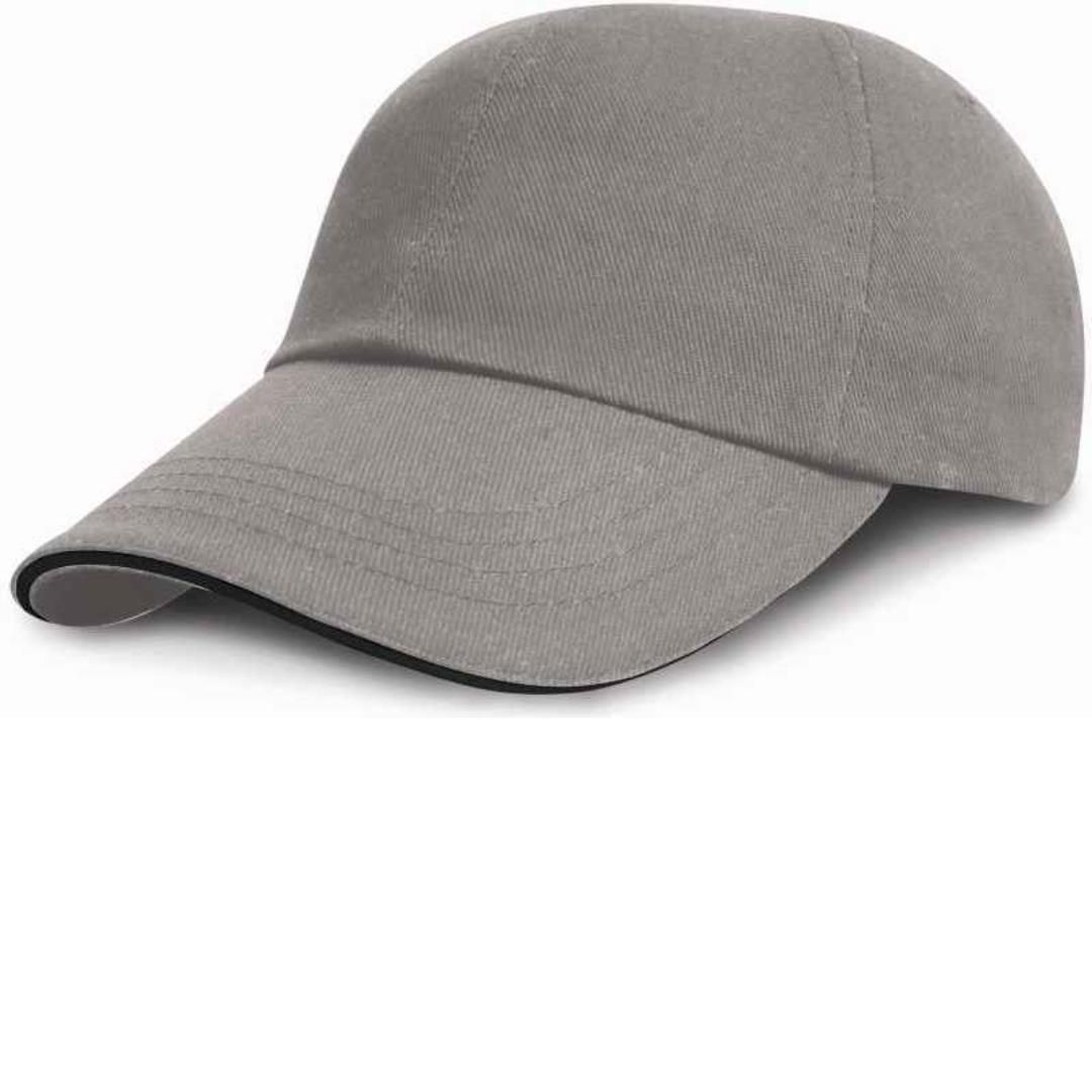 Result Low Profile Heavy Brushed Cotton Cap with Sandwich Peak