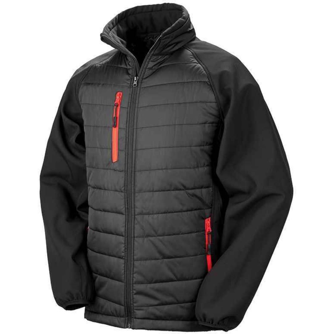 Result Genuine Recycled Black Compass Padded Jacket