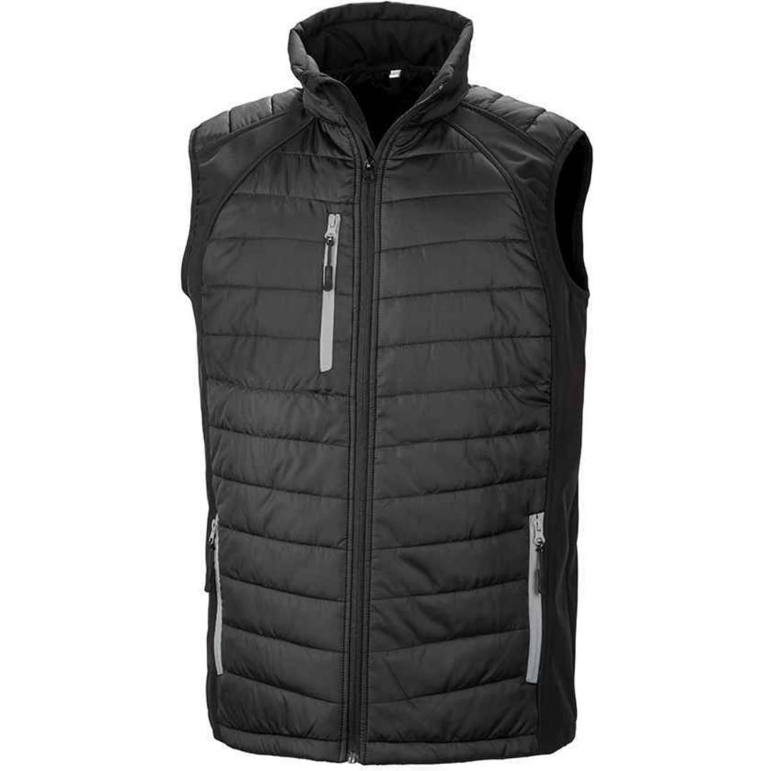 Multi Deal - Result Genuine Recycled Black Compass Padded Gilet