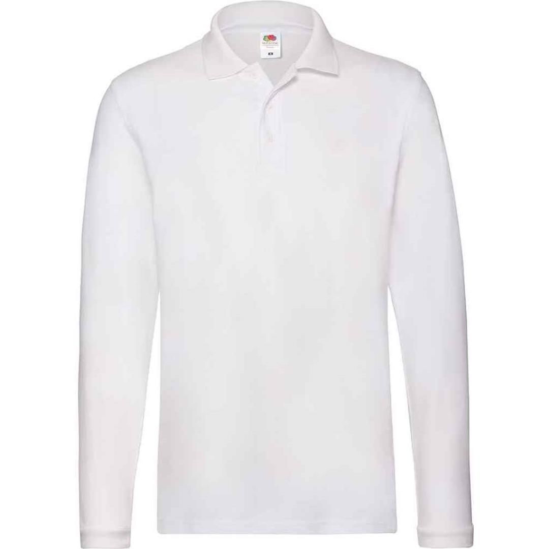 Fruit of the Loom Premium Long Sleeve Cotton Piqué Polo Shirt