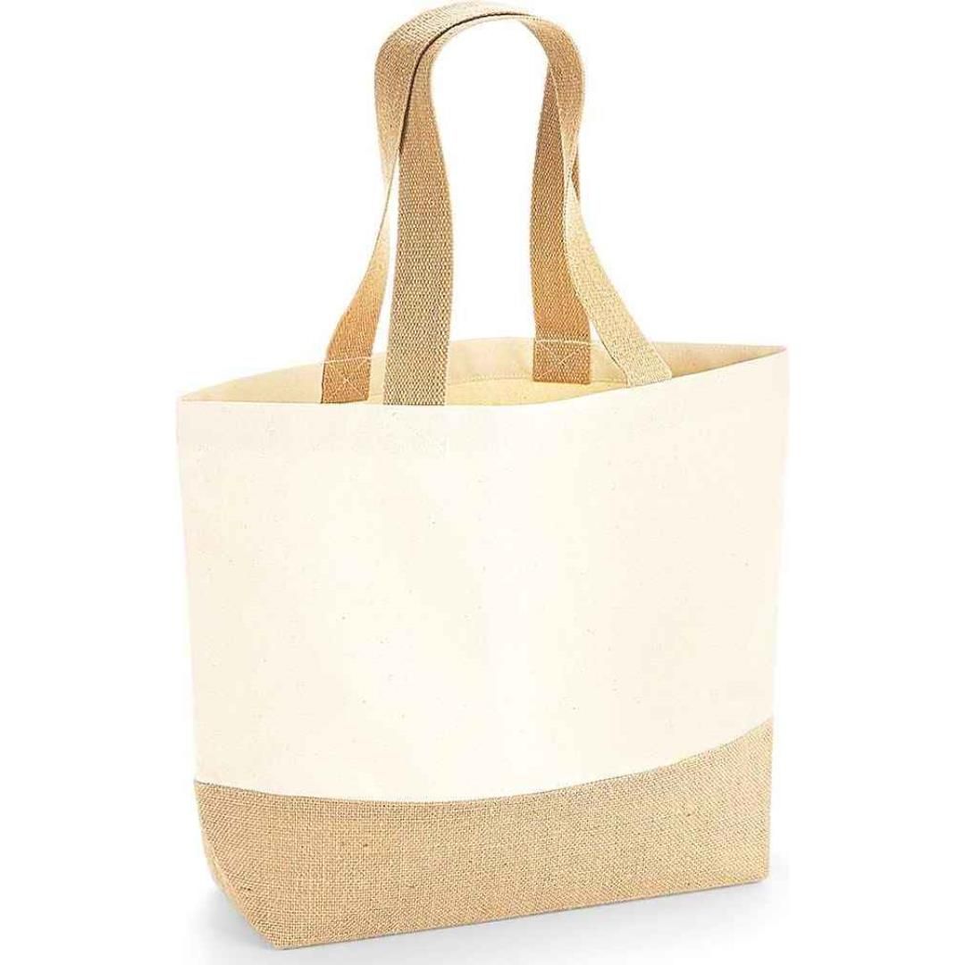 Westford Mill Jute Base Canvas Tote