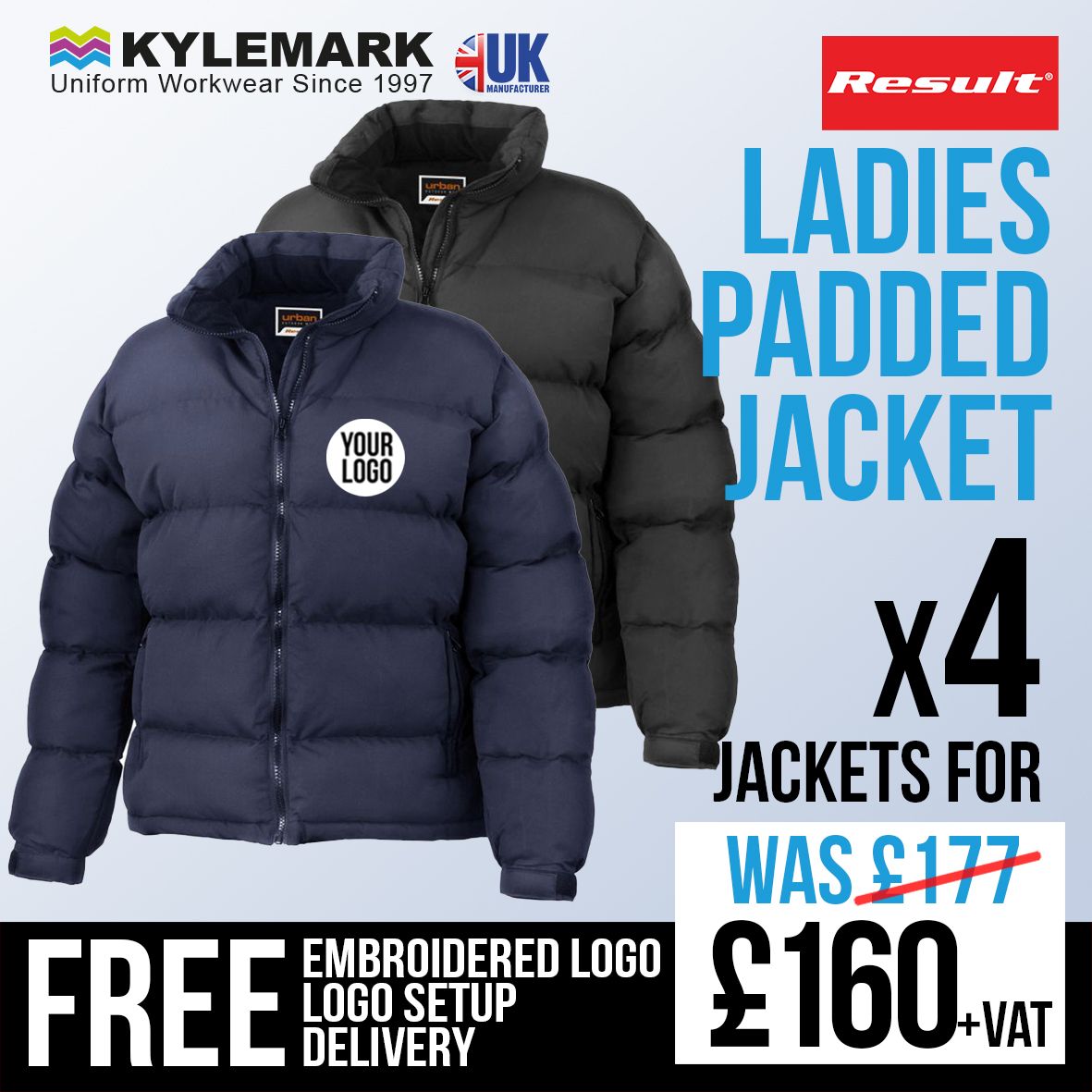 Multi Deal - Result Urban Ladies Holkham Down Feel Jacket