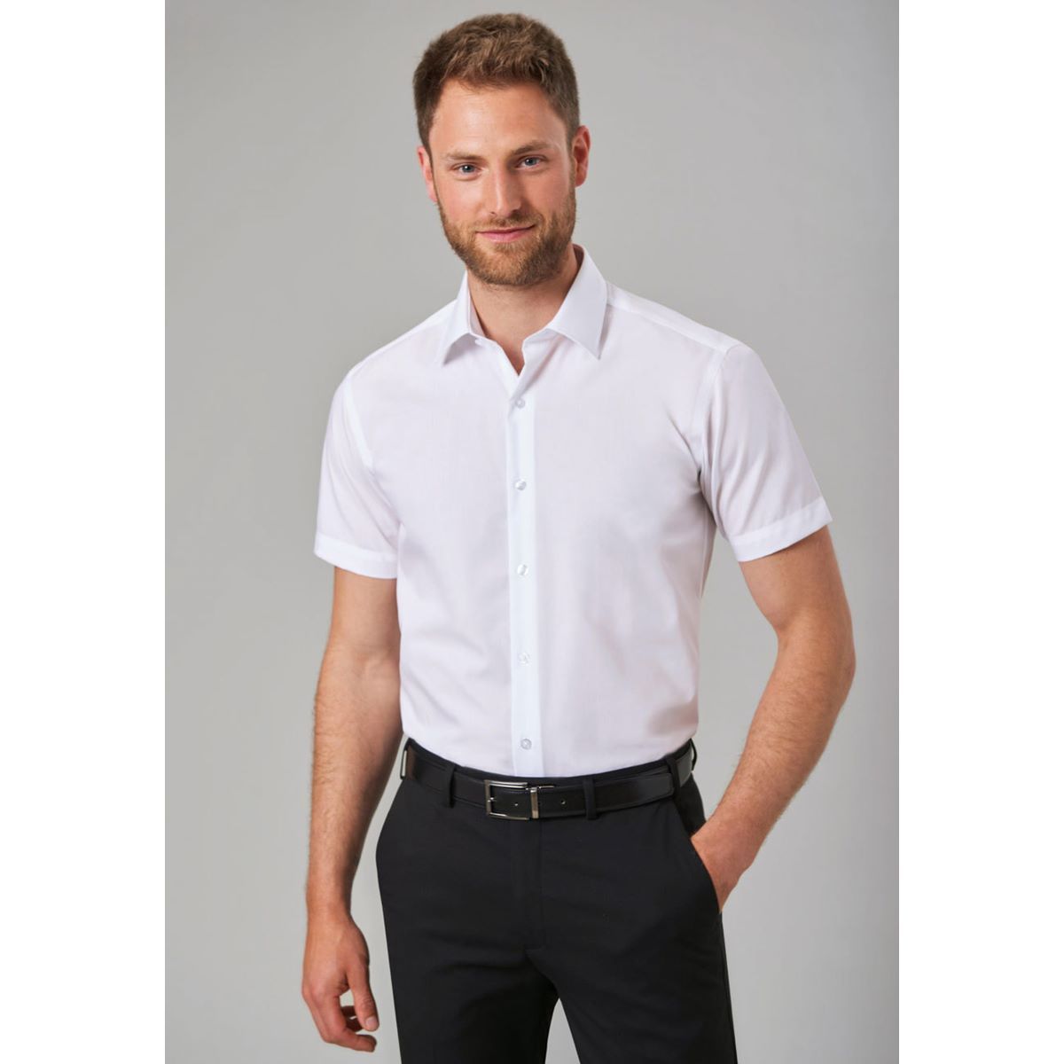 Brook Taverner - Milano S/S Slim Fit Non-Iron Shirt - 7996